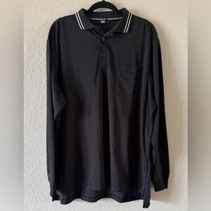 Nwot Long Sleeve XL Baseball Umpire Polo Shirt Black The Official’s Choice